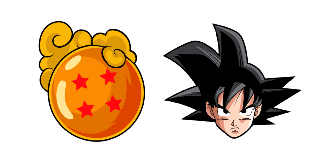 Dragon Ball Goku & 4-Stars Ball Anime Cursor - Sweezy Custom Cursors